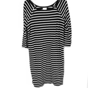 Motherhood Maternity - Black/White Striped Dress